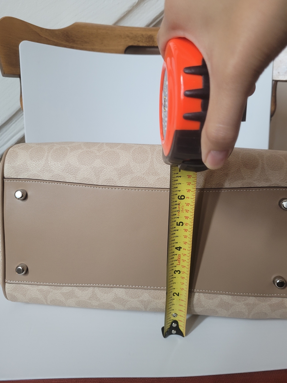 Coach Large Rowan Satchel Bag in Signature Canvas CV959 - Picture 13 of 16